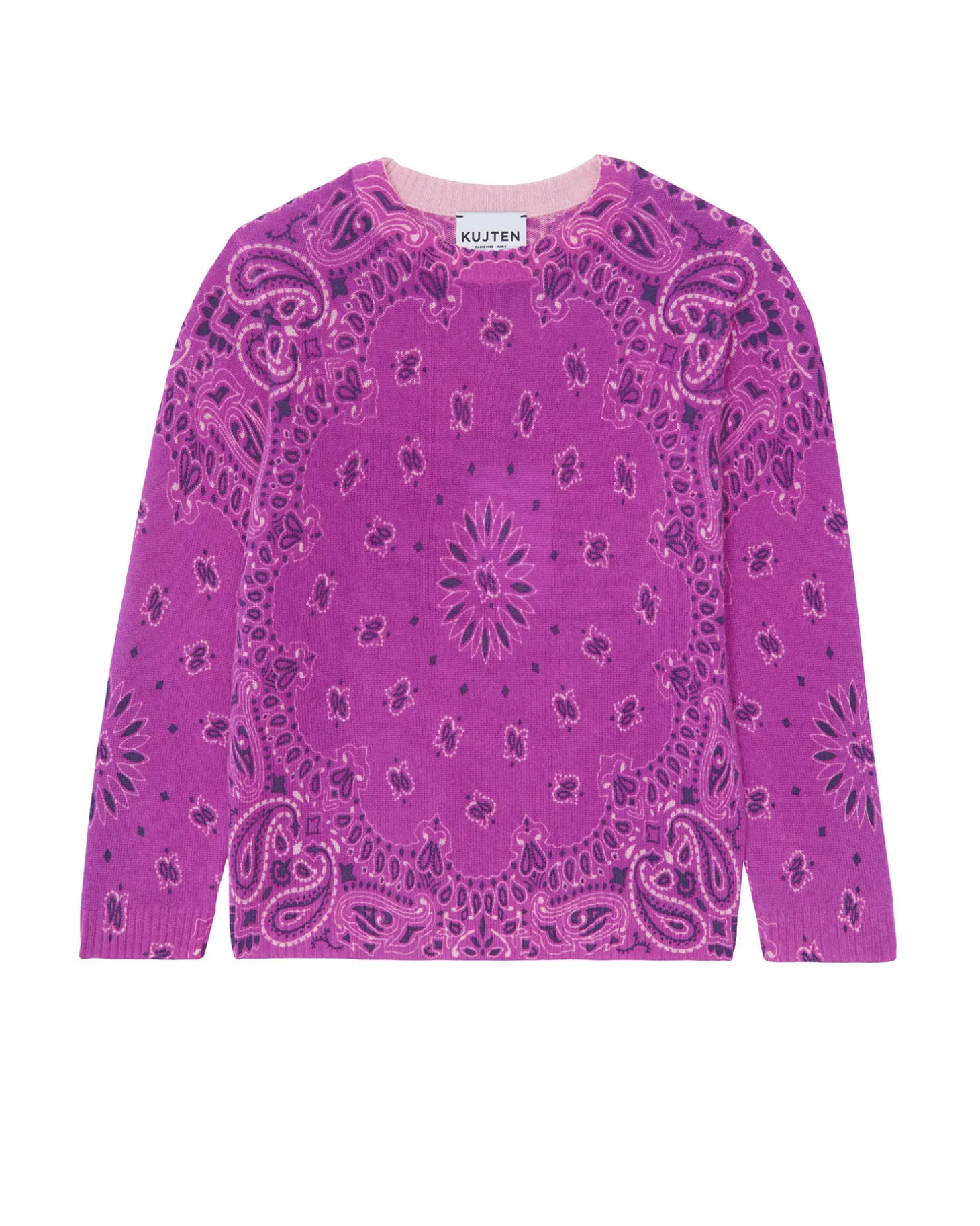 Pull Col Rond Bandana Cachemire