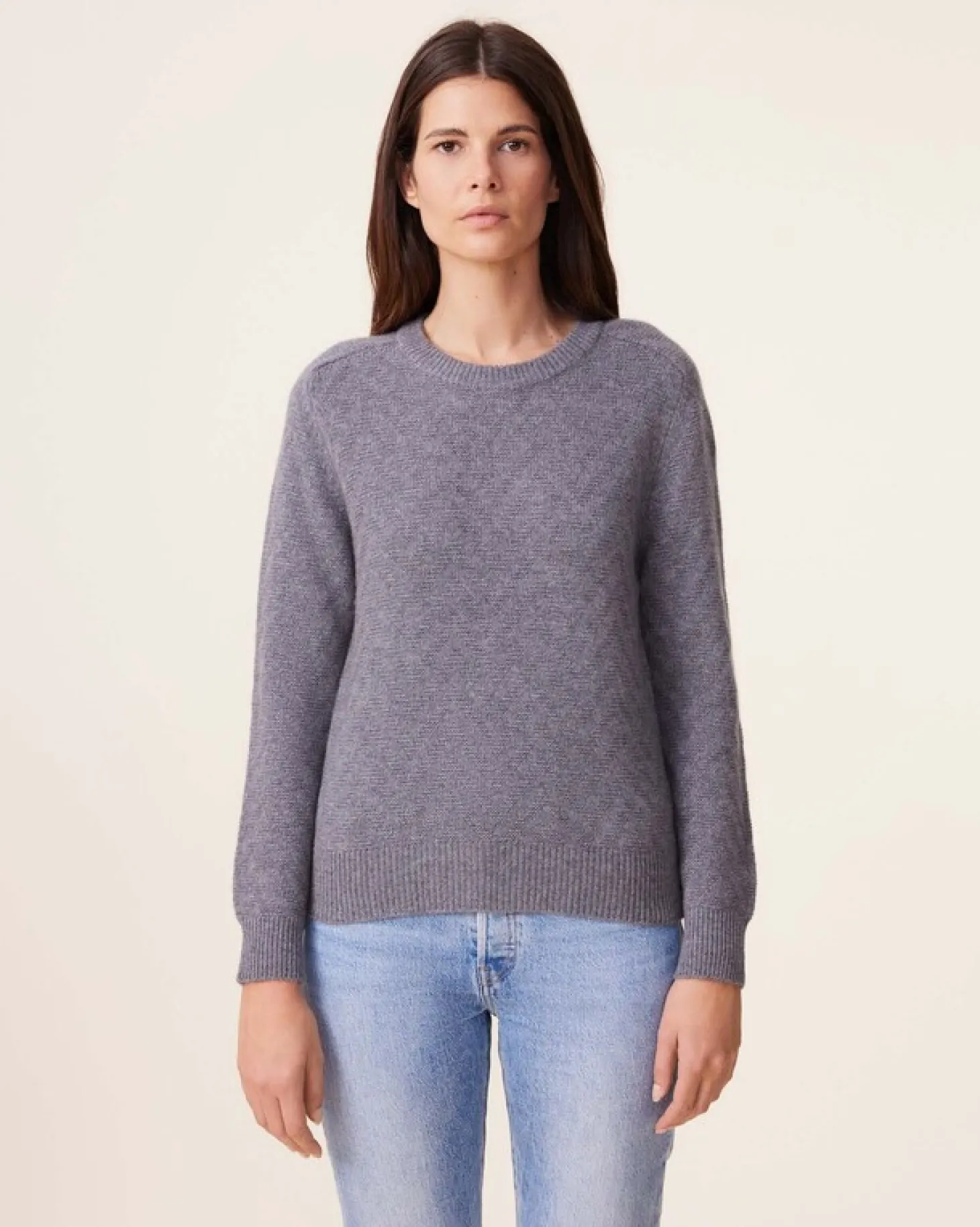 Pull Col Rond Cachemire, 4 Fils