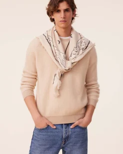 Pull Col Rond Cachemire Cotes Anglaises, 2 Fils