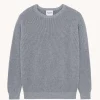 Pull Col Rond Cachemire Cotes Anglaises, 2 Fils