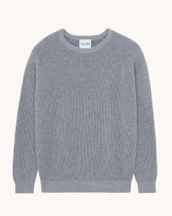 Pull Col Rond Cachemire Cotes Anglaises, 2 Fils