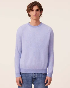 Pull Col Rond Cachemire Cotes Anglaises, 2 Fils