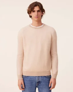 Pull Col Rond Cachemire Cotes Anglaises, 2 Fils