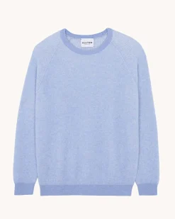Pull Col Rond Cachemire Cotes Anglaises, 2 Fils