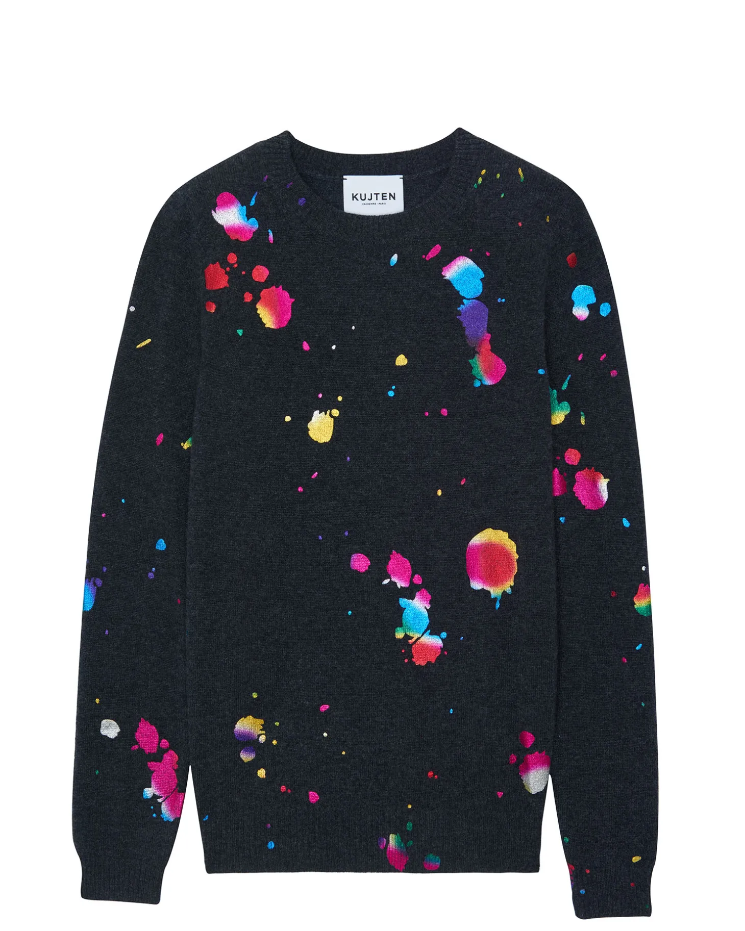 Pull Col Rond Cachemire Imprime