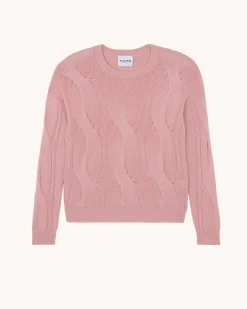 Pull Col Rond Cachemire Torsade, 8 Fils