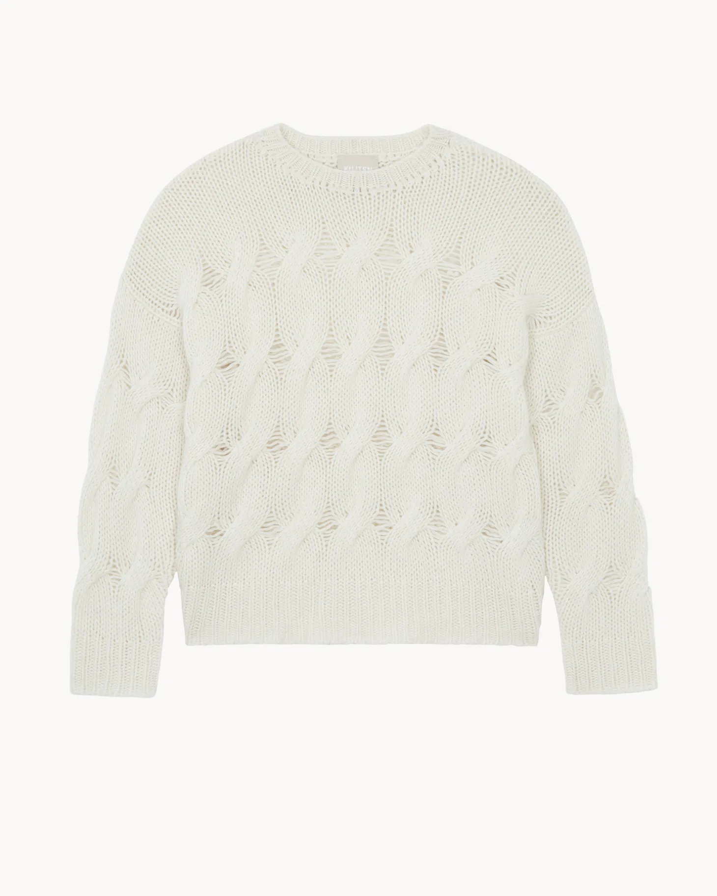 Pull Col Rond Cachemire Torsade, 10 Fils