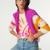 Pull Col Rond Intarsia Cachemire