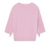 Pull Col Rond Manches Franges Cachemire