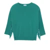 Pull Col Rond Manches Franges Cachemire