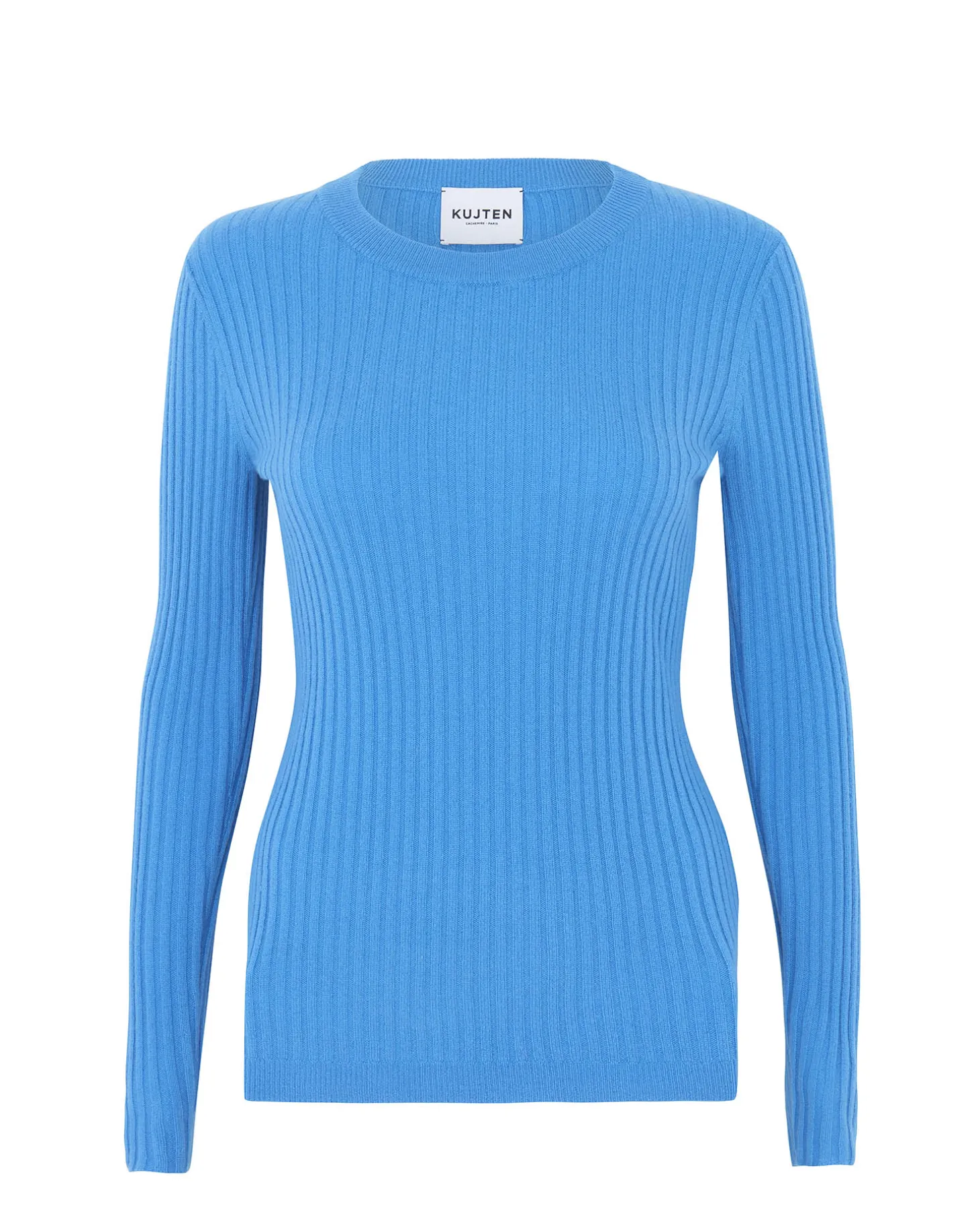 Pull Col Rond Manches Longues Cotelees