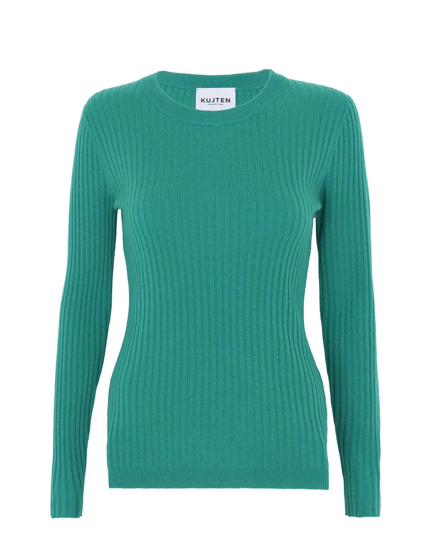 Pull Col Rond Manches Longues Cotelees