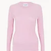 Pull Col Rond Manches Longues Cotelees