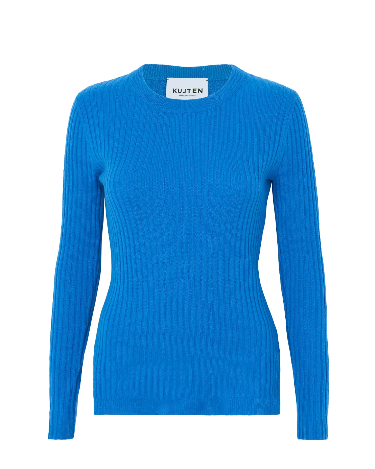 Pull Col Rond Manches Longues Cotelees