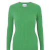 Pull Col Rond Manches Longues Cotelees