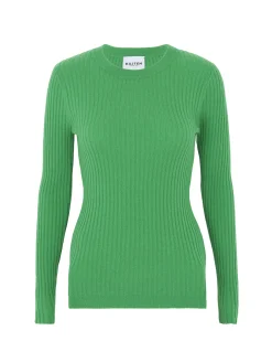 Pull Col Rond Manches Longues Cotelees