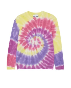 Pull Col Rond Rainbow Tie & Dye Cachemire