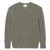 Pull Col Rond Torsades Cachemire