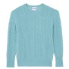 Pull Col Rond Torsades Cachemire