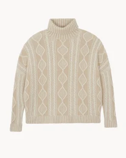 Pull Col Roule Cachemire Torsade, 4 Fils