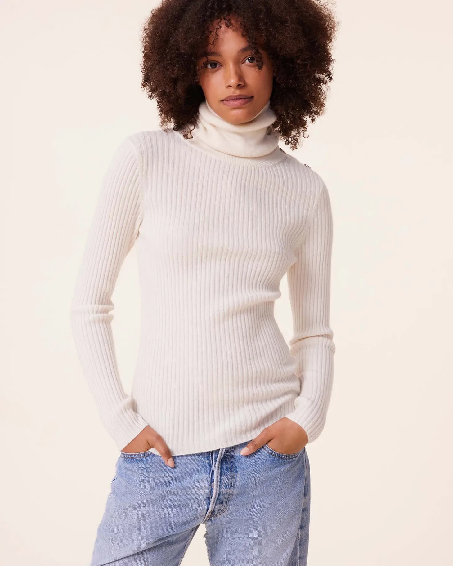Pull Col Roule Cachemire Cotele, 2 Fils