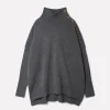 Pull Col Roule Femme Boutons Gold