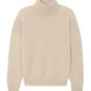 Pull Col Roule Femme Couleur Unie