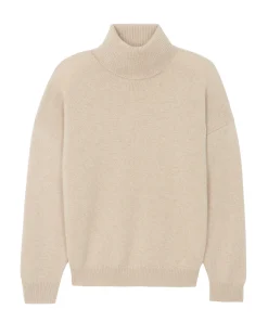 Pull Col Roule Femme Couleur Unie