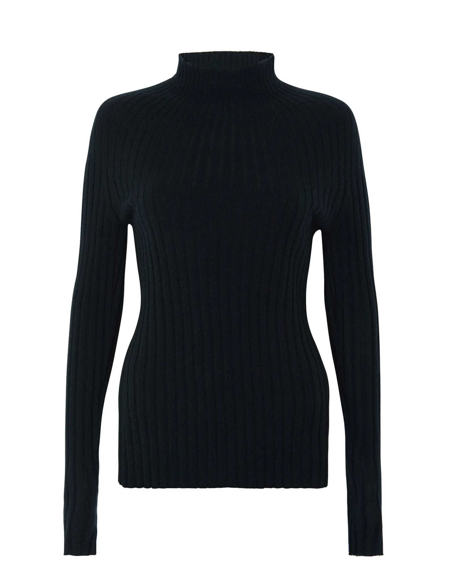 Pull Col Roule Femme Manches Cotelees