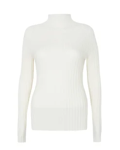 Pull Col Roule Femme Manches Cotelees