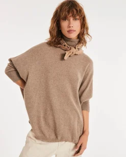 Pull Col Roule Oversize Manches Longues