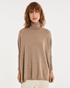 Pull Col Roule Oversize Manches Longues