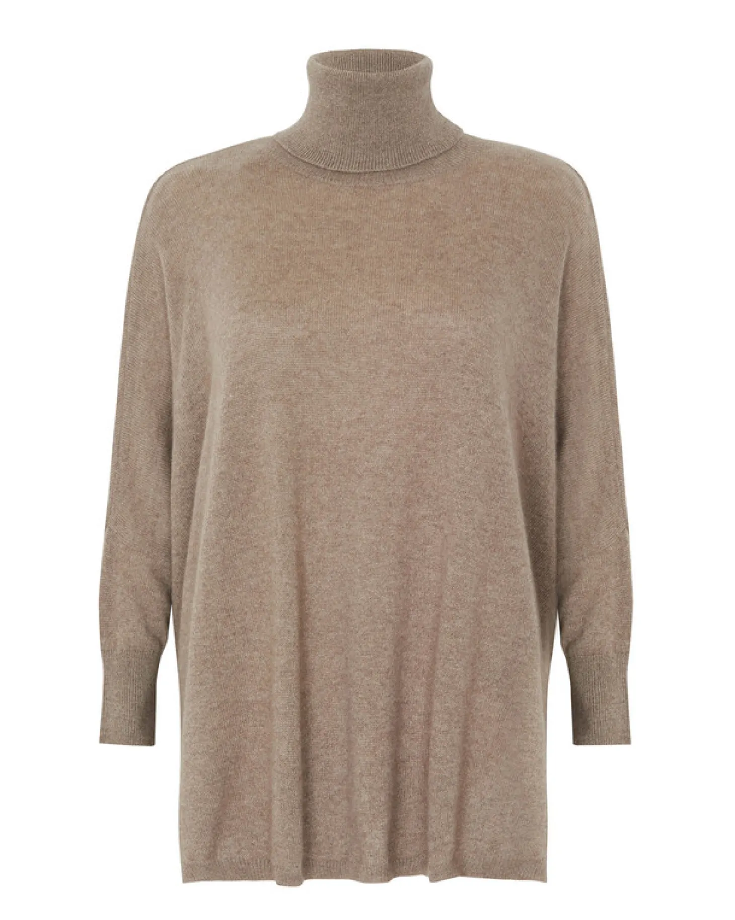 Pull Col Roule Oversize Manches Longues