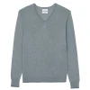 Pull Col V Cachemire Et Soie Homme