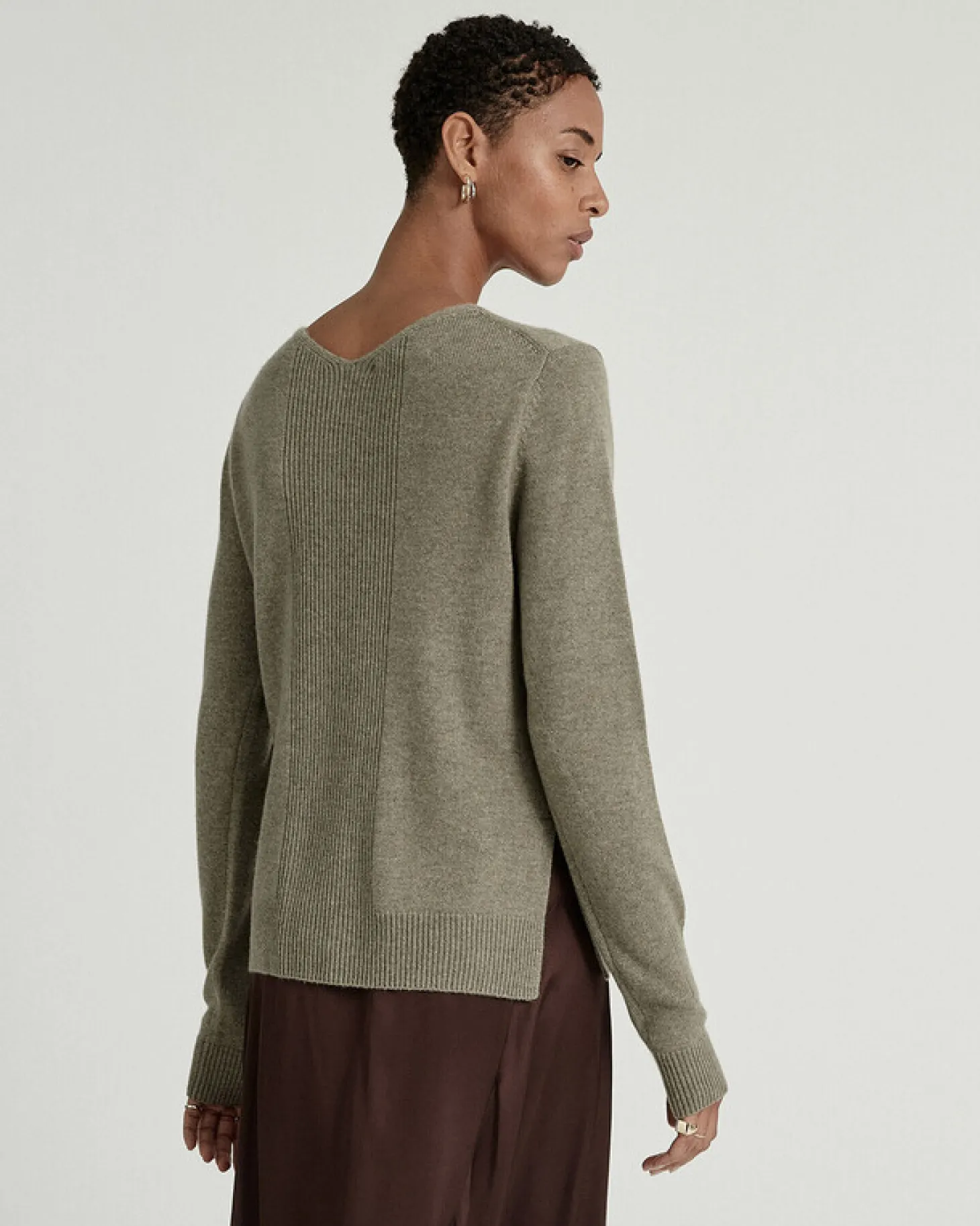 Pull Col V Femme Avec Manches Mitaines