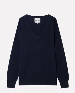 Pull Col V Femme Manches Longues