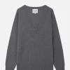 Pull Col V Femme Manches Longues