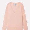 Pull Col V Femme Manches Longues