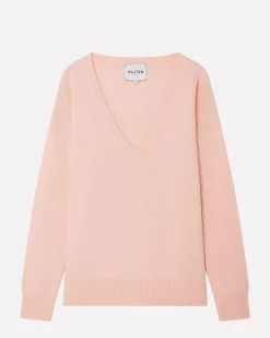 Pull Col V Femme Manches Longues