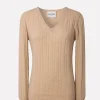 Pull Col V Femme Manches Longues