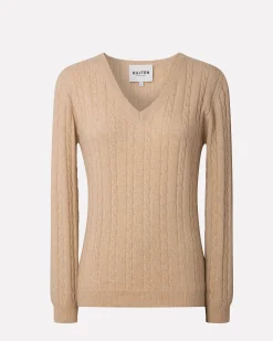 Pull Col V Femme Manches Longues