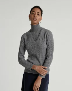 Pull Col V Femme Manches Longues