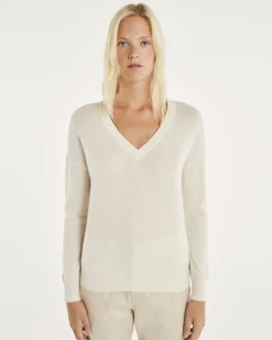 Pull Col V Femme Manches Longues