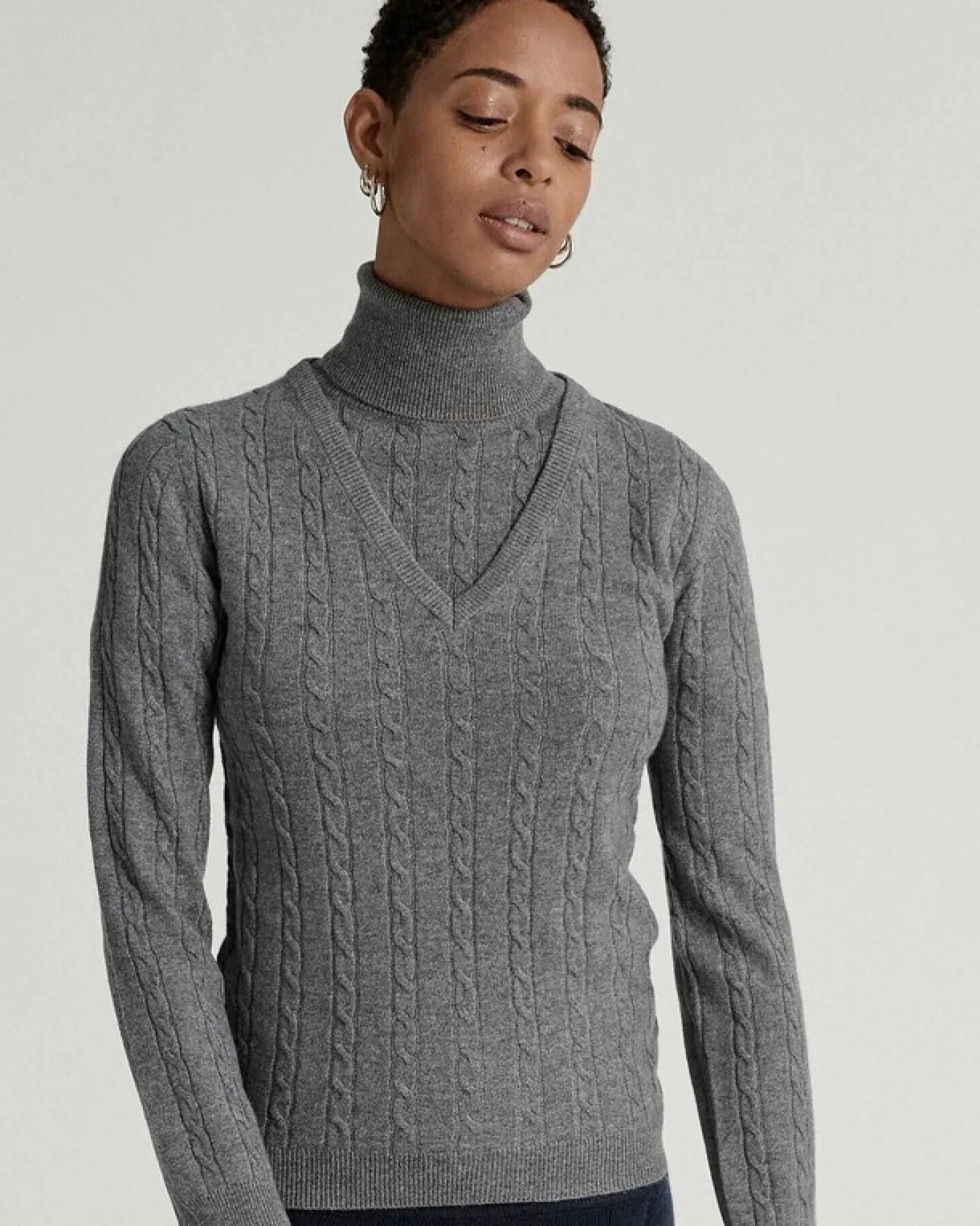 Pull Col V Femme Manches Longues