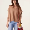 Pull Col V Oversize Cachemire Milano, 2 Fils