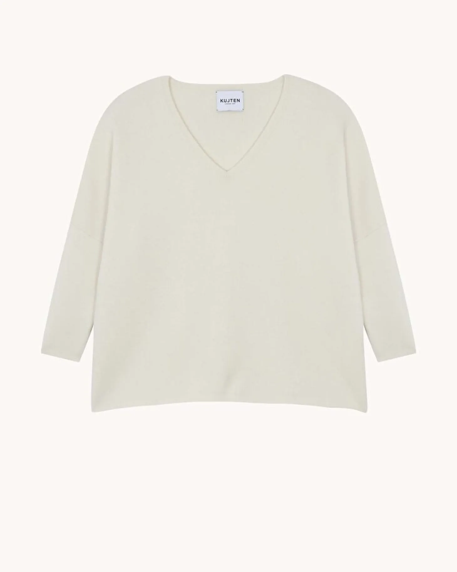 Pull Col V Oversize Cachemire Milano, 2 Fils