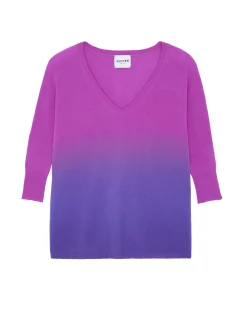 Pull Col V Oversize Manches 3/4 Cachemire