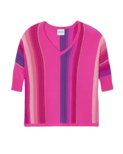 Pull Col V Oversize Manche 3/4 Cachemire