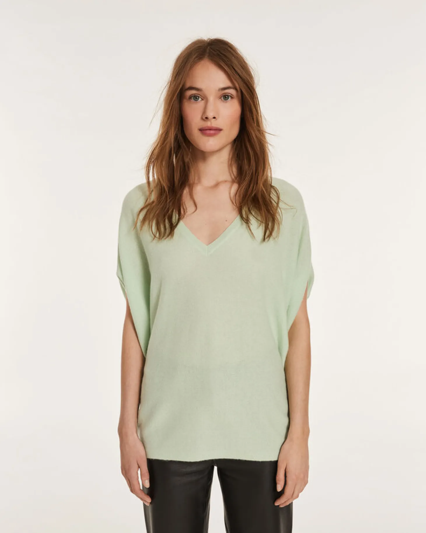 Pull Col V Oversize Sans Manches