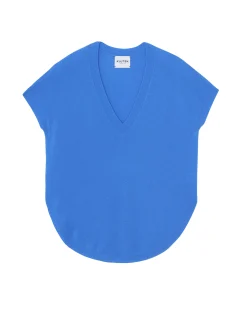 Pull Col V Sans Manches Cachemire